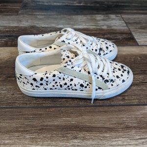 Madewell Sidewalk Low-Top Sneakers in Spatter-Painted Calf Hair (Size 6.5)